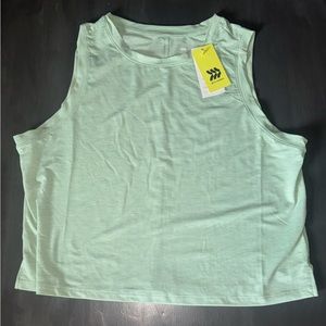 All in Motion cropped active tank large green NWT